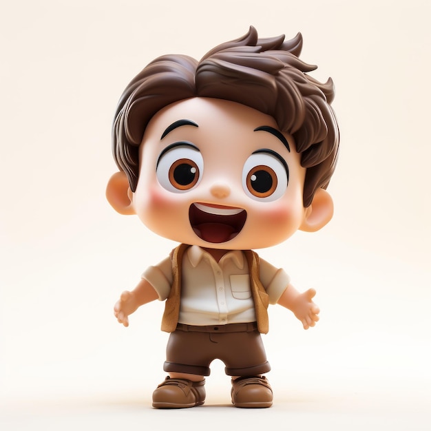 Photo 3d model toy boy tinkerbell character in james gilleard style