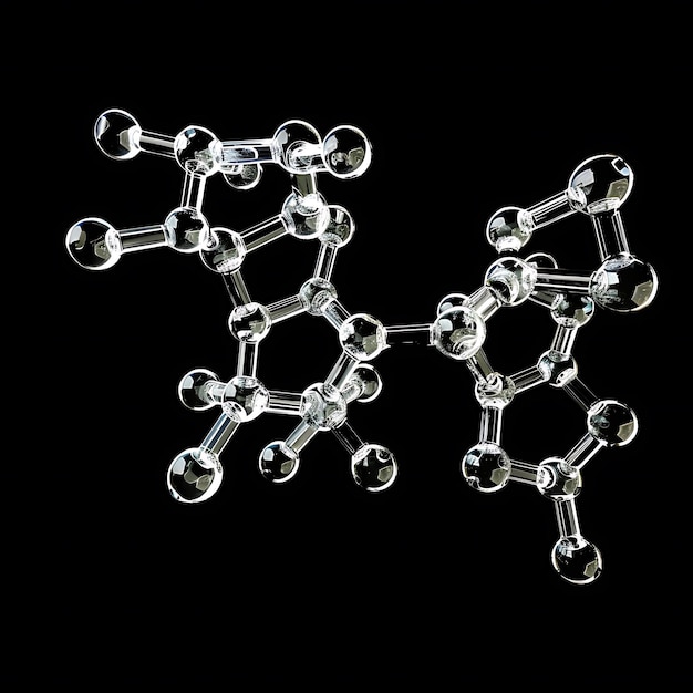 3D-model van een doorzichtig molecuul