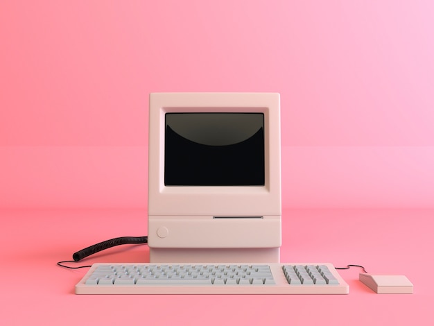 3D-model van retro computer