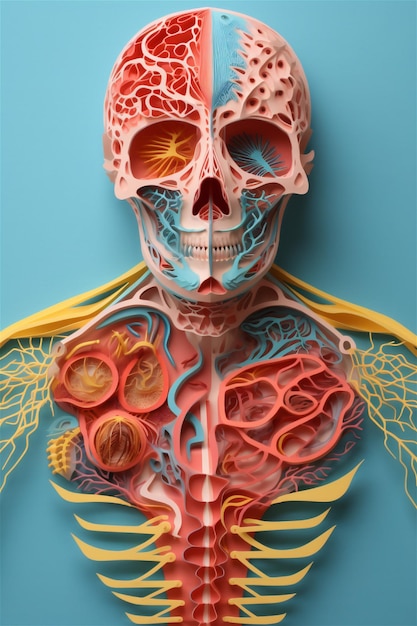 3D modelconcept van endocrien systeem