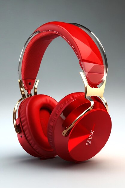 3d modern glass headphone