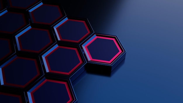 3d modern hexagonal background