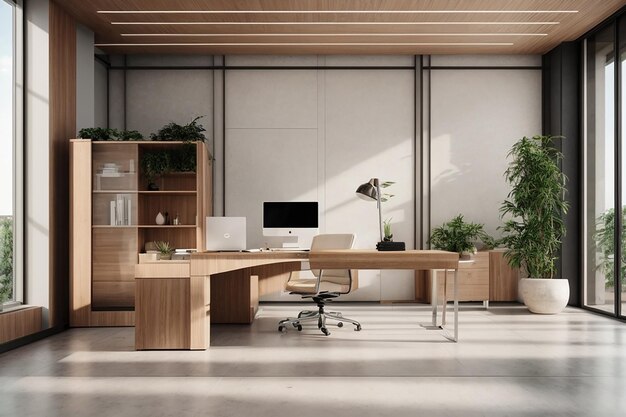 3d modern office interior render