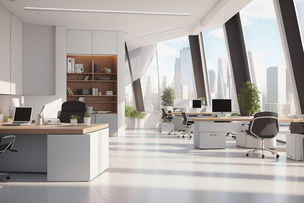 3d modern office interior render