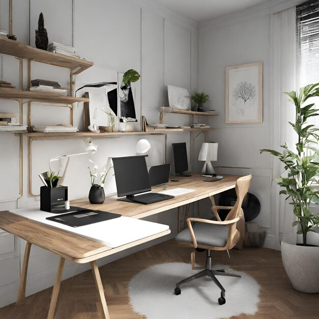 3d modern office interior