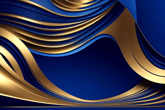 Photo 3d modern wave curve abstract presentation background ai_generated