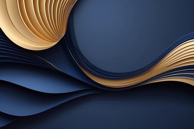 3D modern wave curve abstract presentation background Luxur