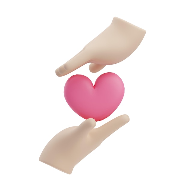 3D Moederdag Liefde Hart en Handen