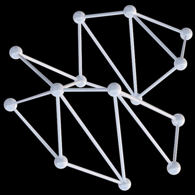 Foto 3d-moleculaire structuur