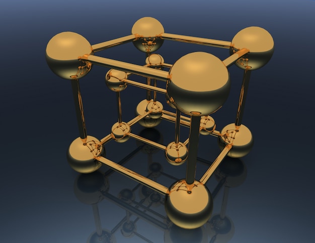 Foto 3d moleculaire structuurachtergrond .3d teruggegeven illustratie