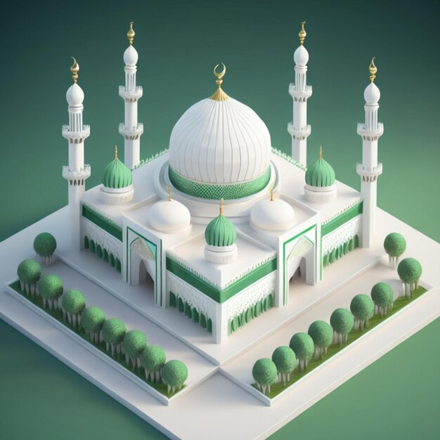 3d mosque building generative ai