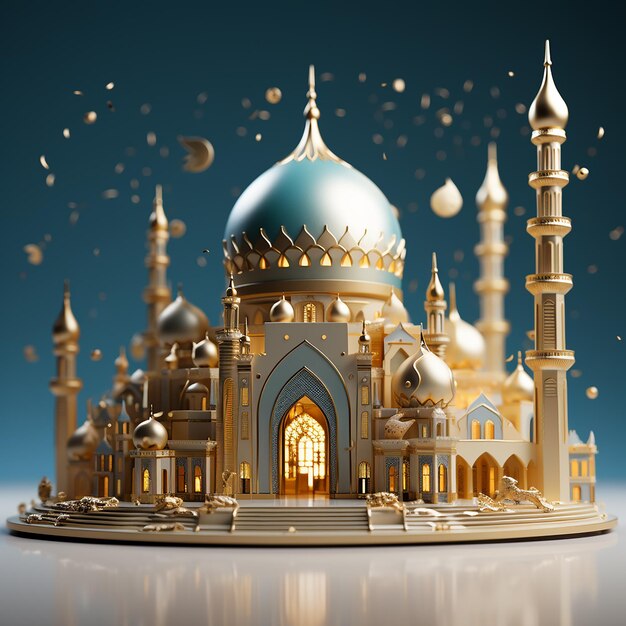 3d mosque illustration