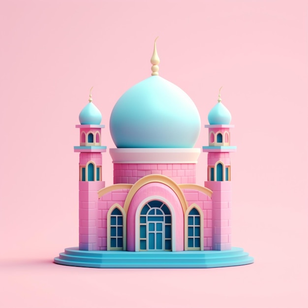 明るい色の 3 d モスク