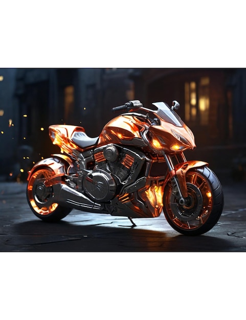 3D motorcycle image