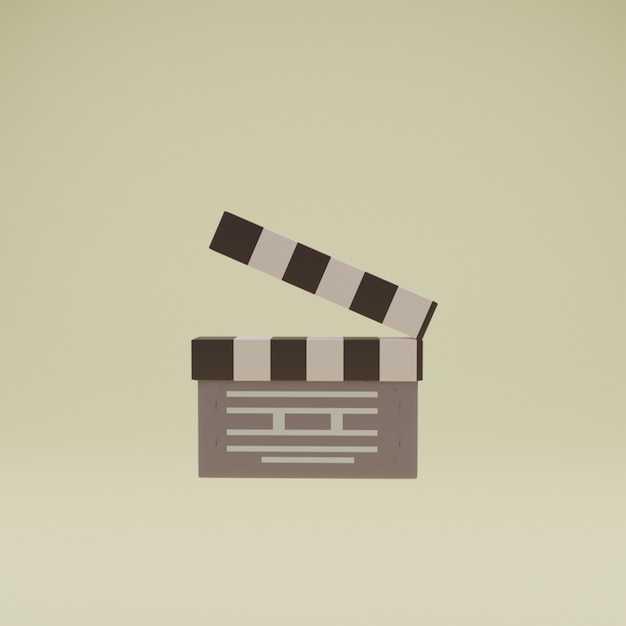 3d movie board icons with background