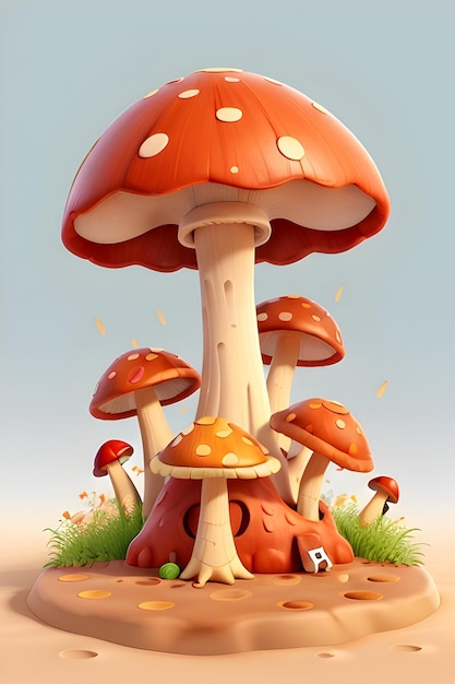3d грибы