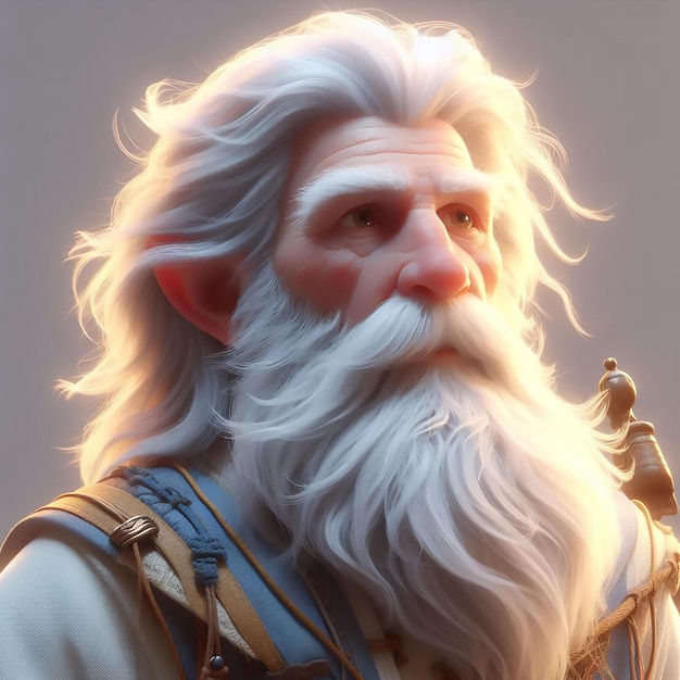 3d mystic old man