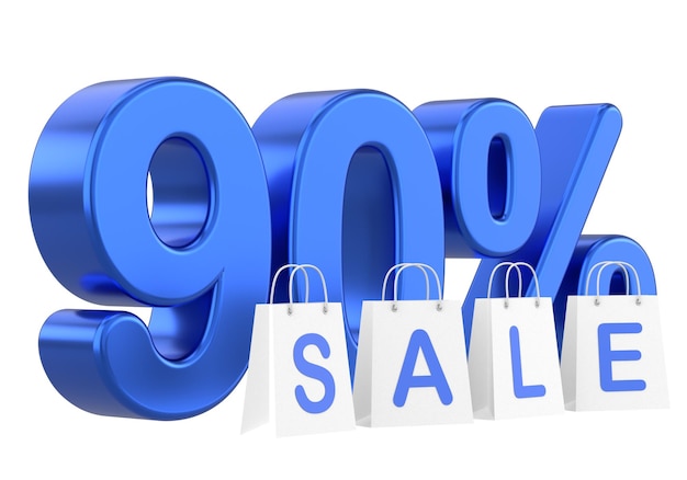 3D negentig procent verkoop 90 verkoop Verkoop banner decoratie