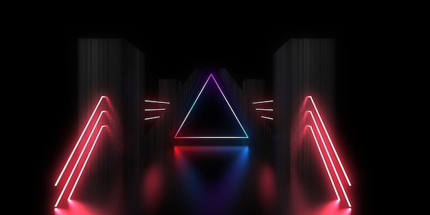 3d neon abstracte achtergrond