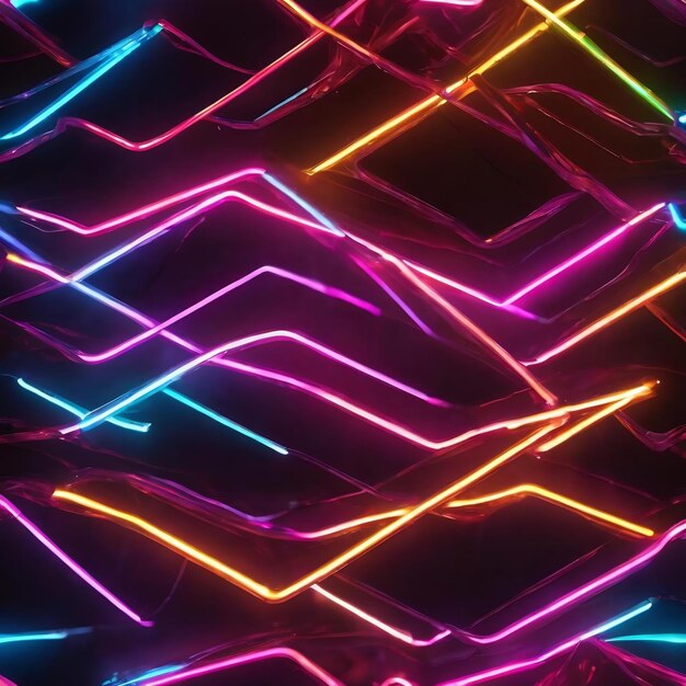 3d neon led light effect background design