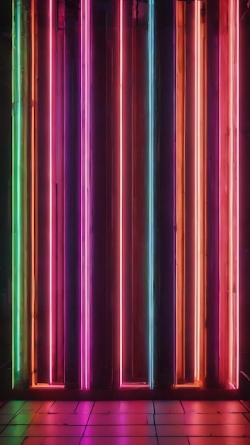 Photo 3d neon lights background