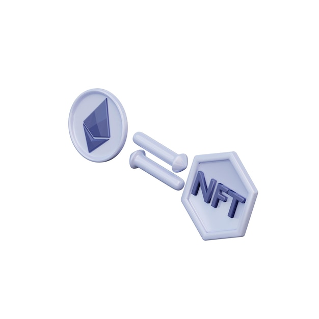 3D NFT Exchange Illustration