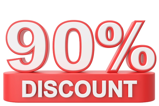 3D ninety percent discount 90 discount 90 sale