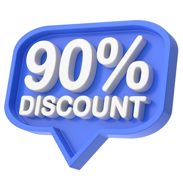 3D ninety percent discount 90 discount 90 sale