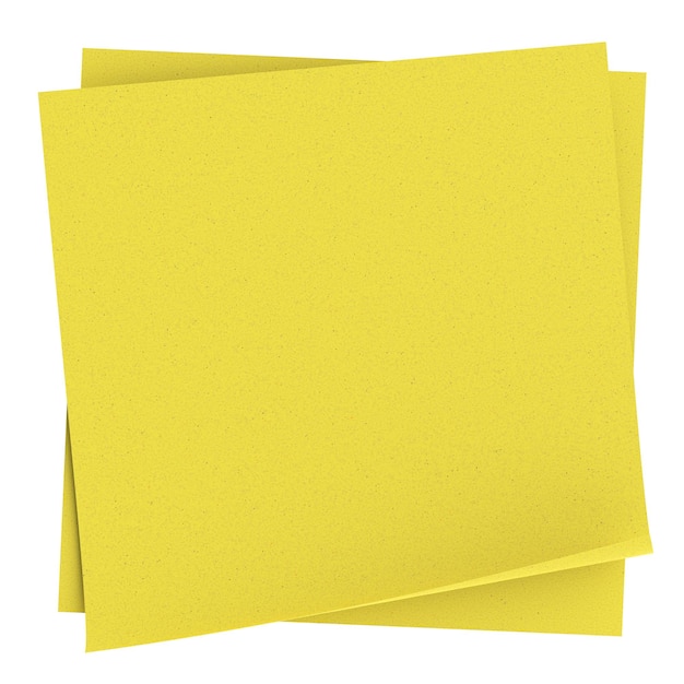 3D note paper Sticky note 3D illustration