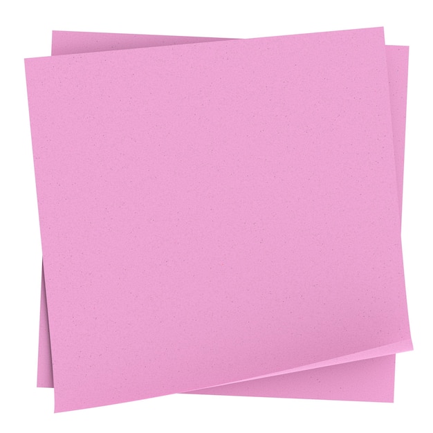 3D note paper Sticky note 3D illustration