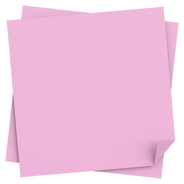 3D notepad Sticky note 3D illustration