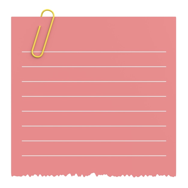 3d notepad sticky note 3d illustration