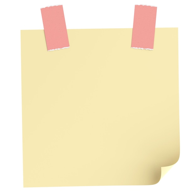 Photo 3d notepad sticky note 3d illustration