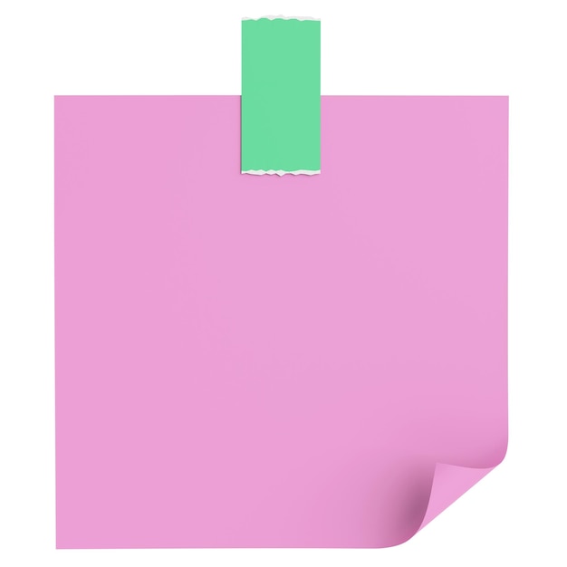 Photo 3d notepad sticky note 3d illustration