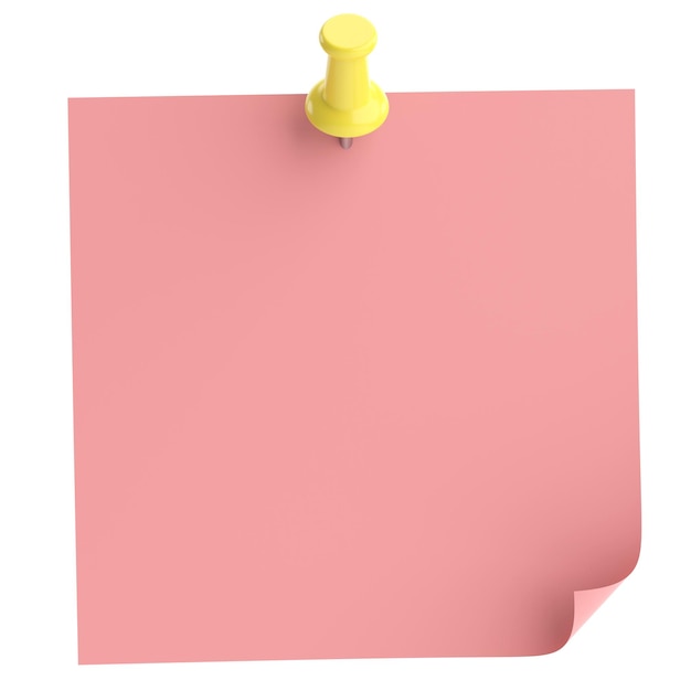 Photo 3d notepad sticky note 3d illustration