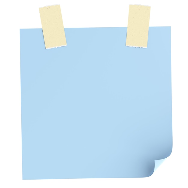 3D-notitieblokje Sticky note 3D-illustratie