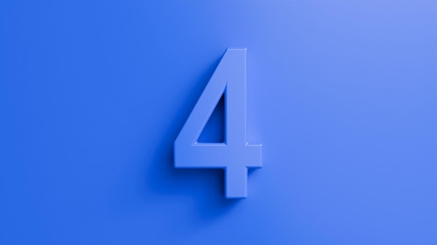3D подсчет чисел Голубой фон