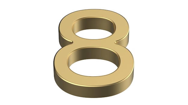 Foto illustrazione dell'oro del numero 3d