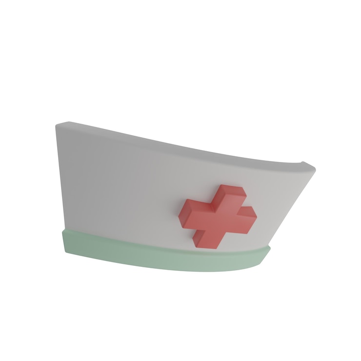 Photo 3d nurse isolated icon illustration render
