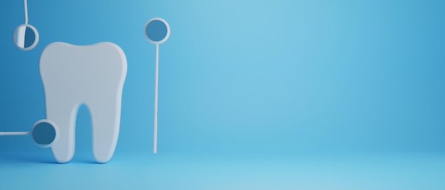 3Dオブジェクトイラスト - 歯科医の歯と歯科診療所の医療のツールと病院のビジネスのための医療保健のツール