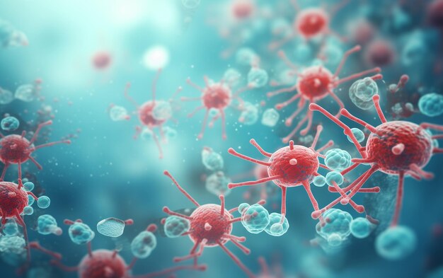 写真 3 抽象的な医学的背景と細胞とdna