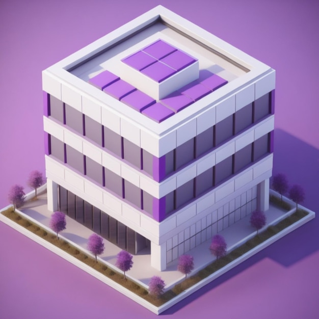 Photo 3d office building generative ai