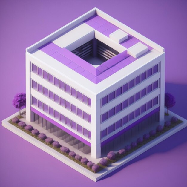 Photo 3d office building generative ai