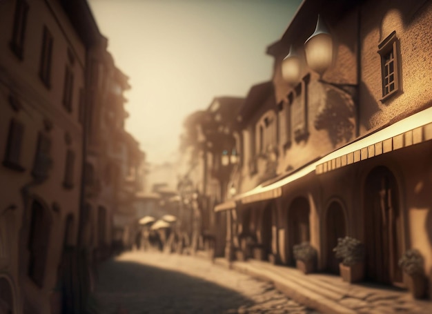 3d old town street