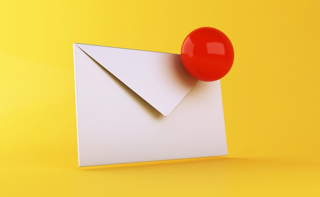 3d ongelezen e-mails pictogram