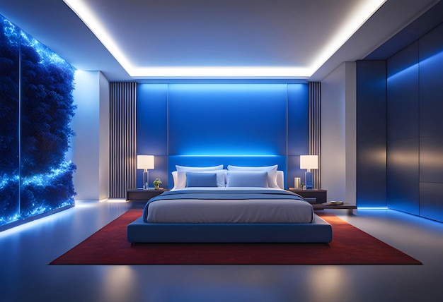 3D-ontwerp moderne kamer achtergrond lichte muren met decor