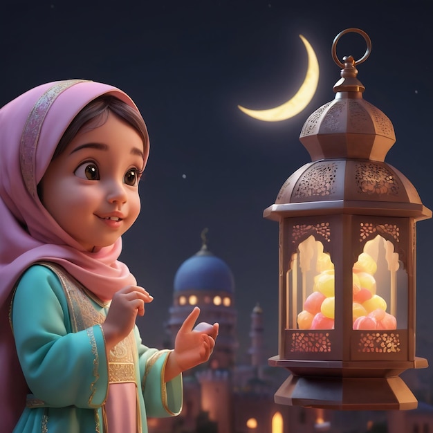 3D-ontwerp van de Ramadan