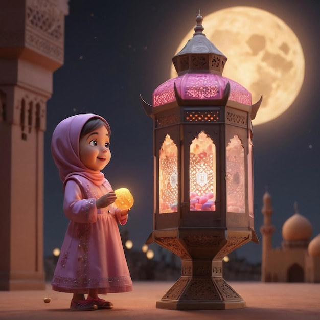 3D-ontwerp van de Ramadan