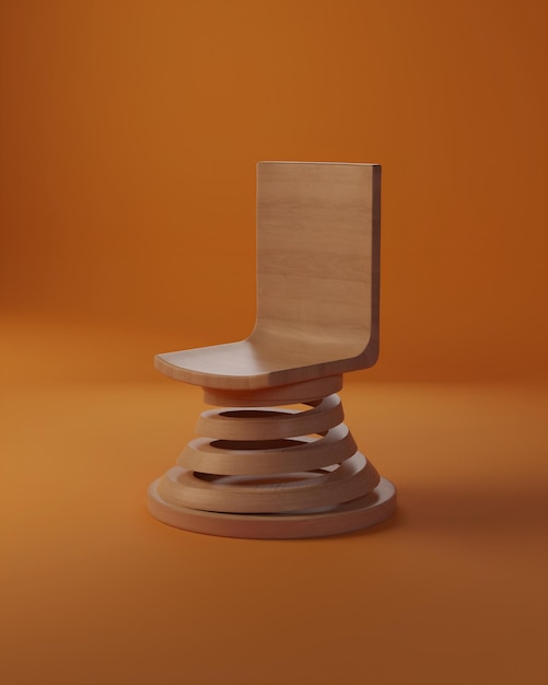 Foto 3d ontwerpidee van stoel