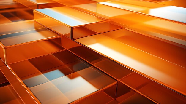 3d orange abstract geometric background